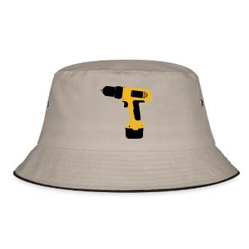 drilling machine - Bucket Hat - khaki/black - Front