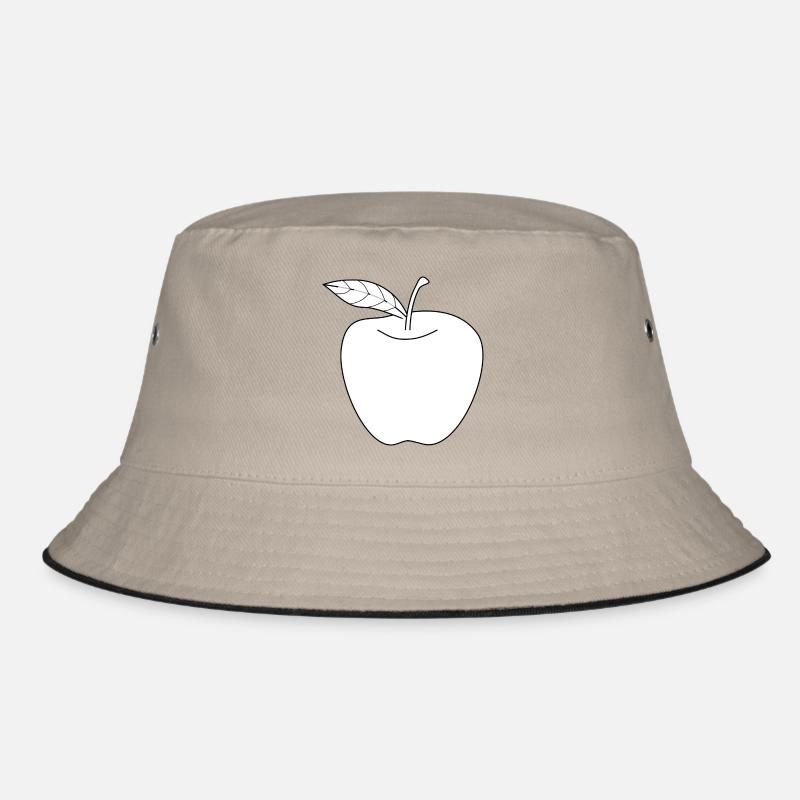 Apfel schwarz-weiß Geschenk Geschenkidee Bucket Hat
