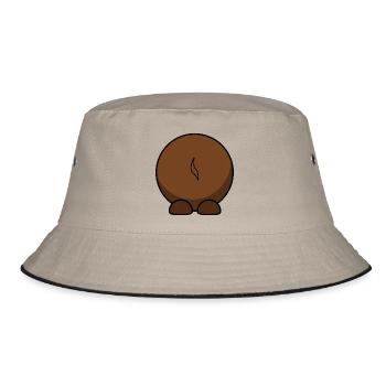 Wildebeest from behind. gift idea - Bucket Hat - khaki/black - Front