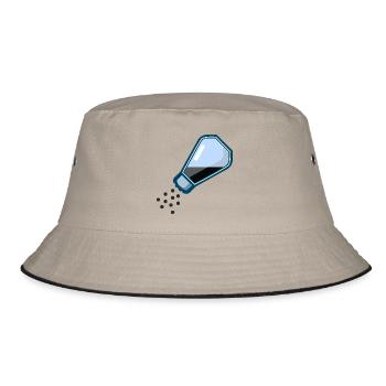 pepper shaker pfeffer streuer salt salz - Bucket Hat - Khaki/Schwarz - Vorne