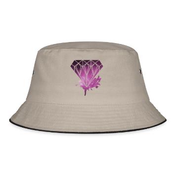 Diamond Galaxy Space Style Fashion Glitter Unique - Bucket Hat - khaki/black - Front