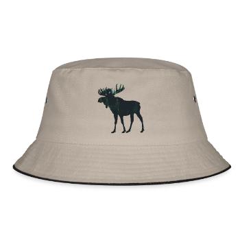 Elch - Bucket Hat - Khaki/Schwarz - Vorne