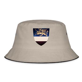 Rostock coat of arms variant - Bucket Hat - khaki/black - Front