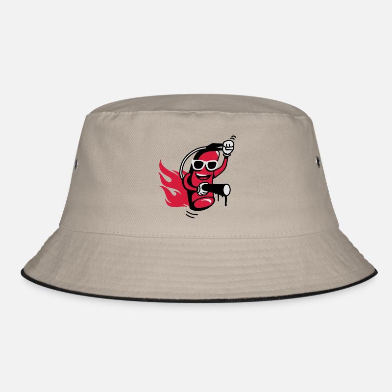lustiger Feuerlöscher - Bucket Hat - Khaki/Schwarz
