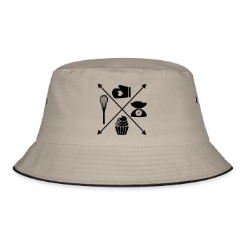 to bake - Bucket Hat - khaki/black - Front