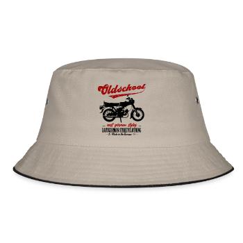 Oldschool Simson S51 - DDR - east german- stylez - Bucket Hat - Khaki/Schwarz - Vorne