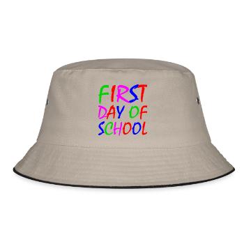 First day of school - Bucket Hat - khaki/black - Front