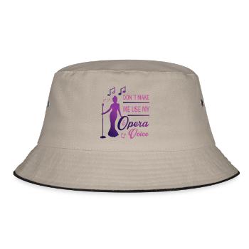 Laute Stimme - Bucket Hat - Khaki/Schwarz - Vorne