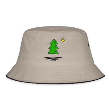 Fir tree - Bucket Hat - khaki/black - Front