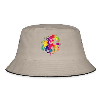 Symbole sonore coloré pour la saison des festivals - Bob - kaki/noir - Devant