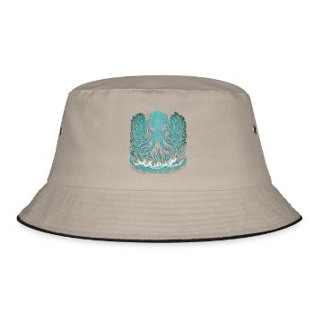 Cthulhu - Bucket Hat - Khaki/Schwarz - Vorne