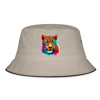 Leopard - Bucket Hat - khaki/black - Front