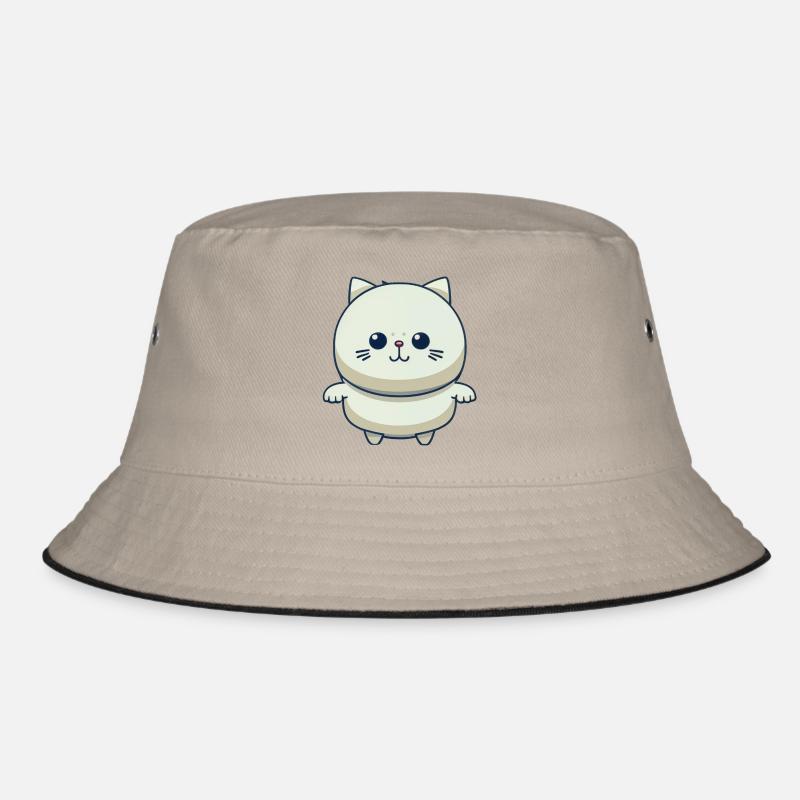 Niedliche Katze - Bucket Hat - Khaki/Schwarz