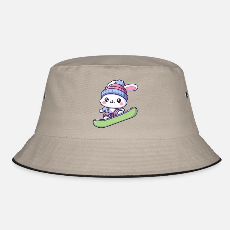 Conception d'aventure hivernale de snowboarder de lapin de neige Bob