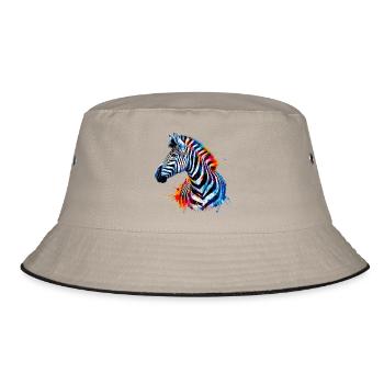 Zebra - Bucket Hat - khaki/black - Front