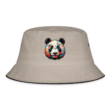 Panda - Bucket Hat - Khaki/Schwarz - Vorne