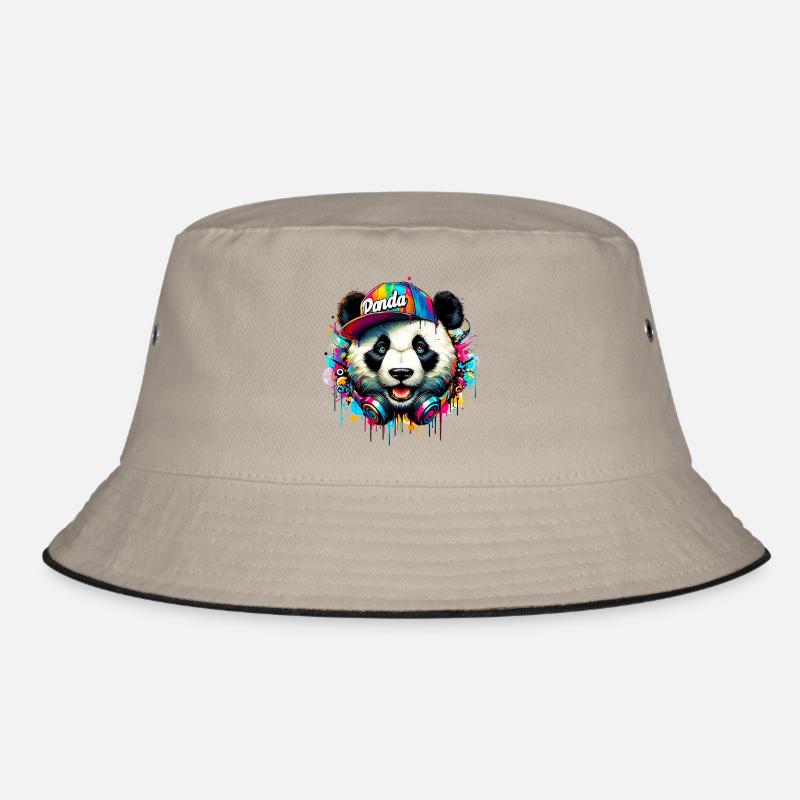 Panda DJ Deejay avec des écouteurs écoute de la musique Bob