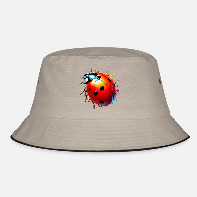 Marienkäfer - Bucket Hat - Khaki/Schwarz