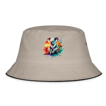 Koala - Bucket Hat - Khaki/Schwarz - Vorne