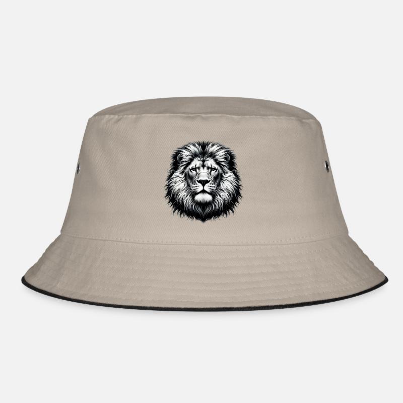 Löwe - Bucket Hat - Khaki/Schwarz