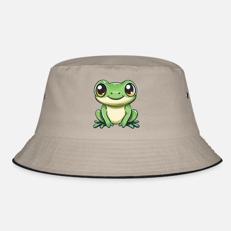 mignon grenouille - Vert - Design joyeux. Bob