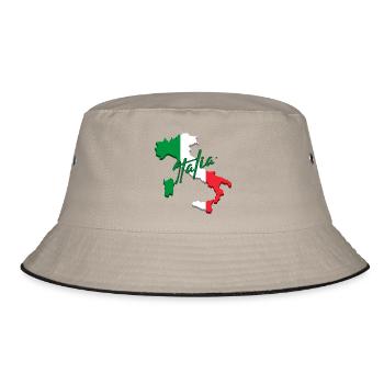 Drapeau de l’Italie, fierté italienne - Bob - kaki/noir - Devant