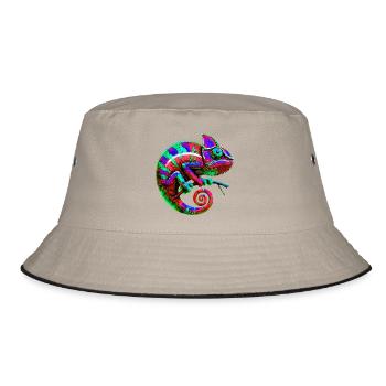 Chamäleon - Bucket Hat - Khaki/Schwarz - Vorne