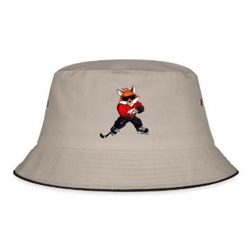 Eishockey Fuchs - Bucket Hat - Khaki/Schwarz - Vorne
