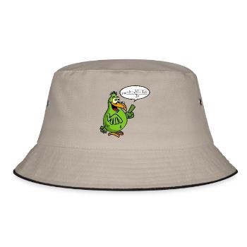Smart bird - Bucket Hat - khaki/black - Front