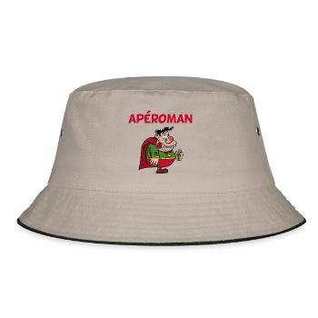 Aperitif superhero - Bucket Hat - khaki/black - Front