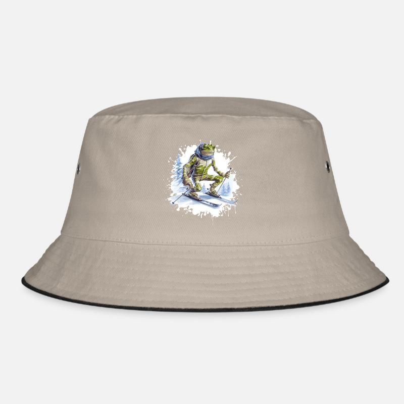 Frog Ski Skiing Bucket Hat