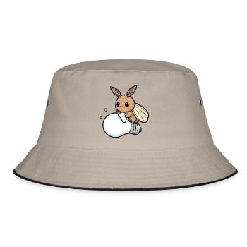 Motte poliert Lampe - Bucket Hat - Khaki/Schwarz - Vorne