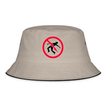 Lightning  Warning - Bucket Hat - khaki/black - Front