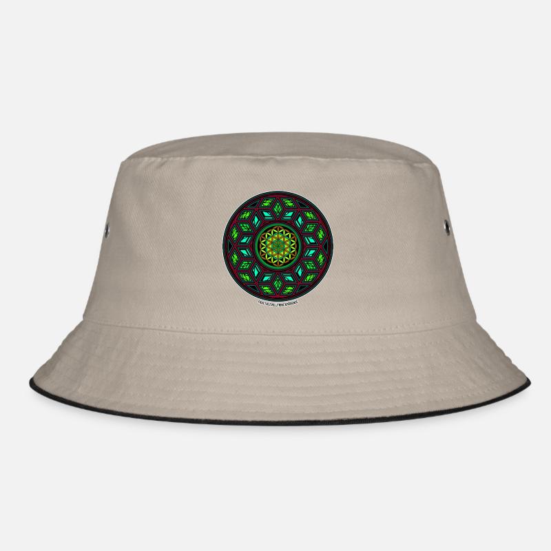 Fractal Evolution Kaleidoskop Mandala Muster Yoga Bucket Hat