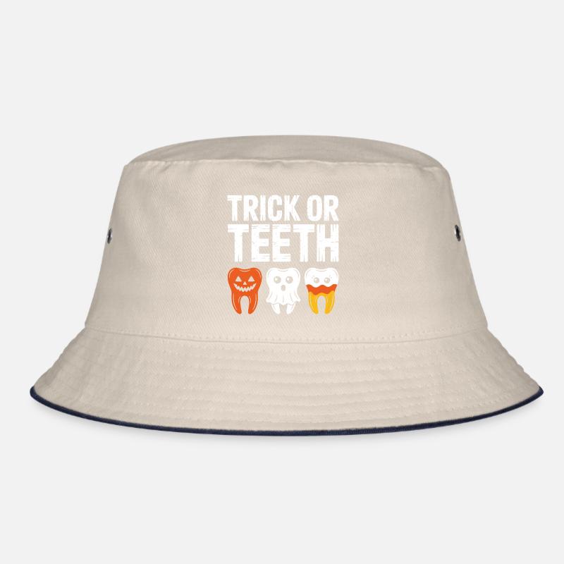 Trick oder Teeth Halloween-T-Shirt Bucket Hat