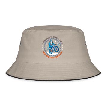 Früher gab es mehr Schnee - Bucket Hat - Khaki/Schwarz - Vorne