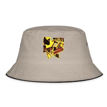 Craftsman Carpenter Carpenter Carpenter Vintage - Bucket Hat - khaki/black - Front