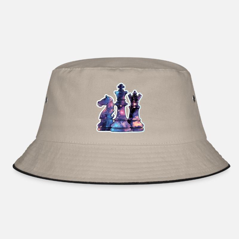 Chess Pieces in Space – Galaxy Nebe Bucket Hat
