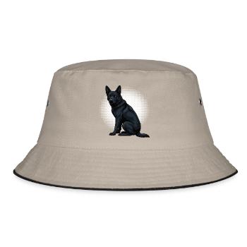 Black German Shepherd German Shepherd Owner - Bucket Hat - khaki/black - Front