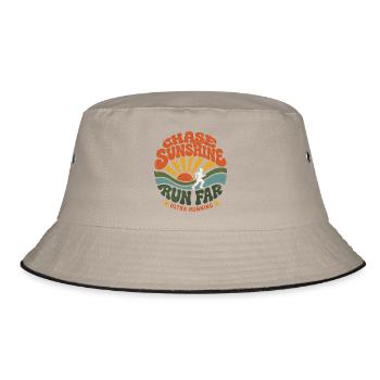 Ultra Running - Chase Sunshine, Run Far - Bucket Hat - khaki/black - Front