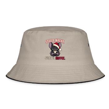 Stille Nacht starker Kaffee - Bucket Hat - Khaki/Schwarz - Vorne