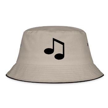 Music note - Bucket Hat - khaki/black - Front