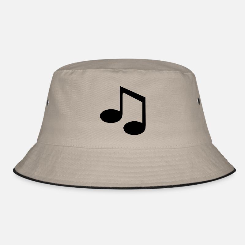 Music note - Bucket Hat - khaki/black