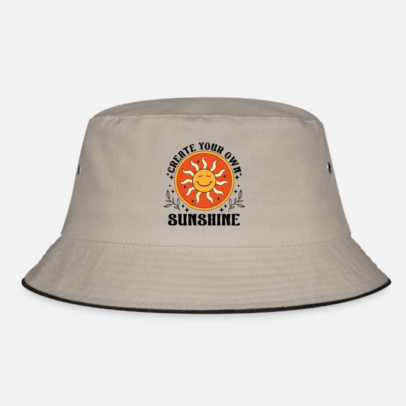 Sonne und strahlen - Bucket Hat - Khaki/Schwarz