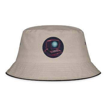 Pixel computer - Bucket Hat - khaki/black - Front