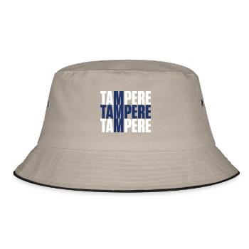 Tampere Finland Flag - Bucket Hat - khaki/black - Front