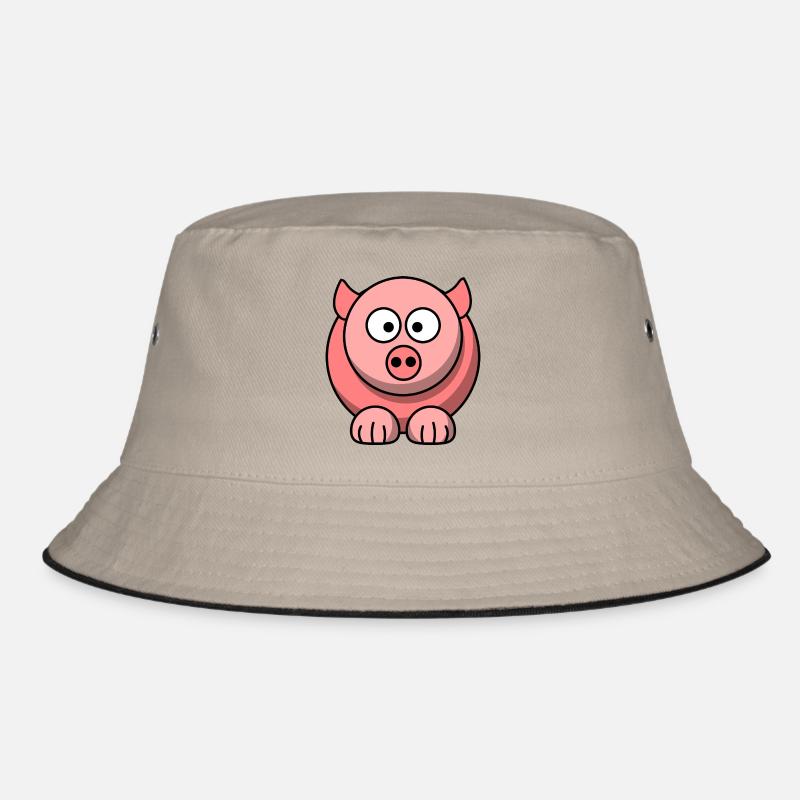Pig cartoon 2 Bucket Hat