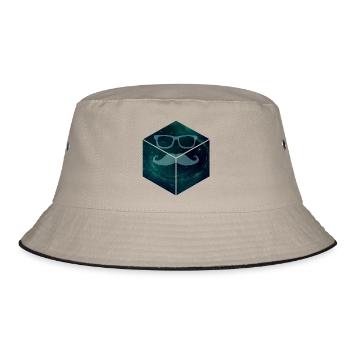 Mustache in Space - Bucket Hat - Khaki/Schwarz - Vorne