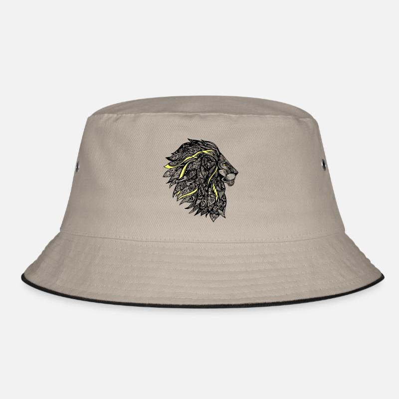 Löwe - Bucket Hat - Khaki/Schwarz