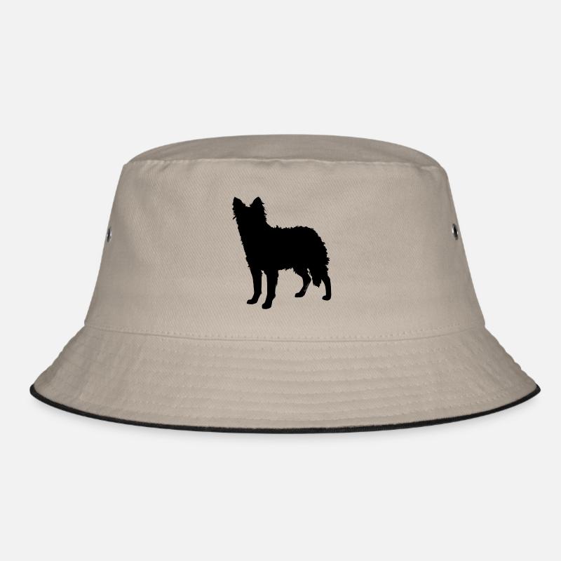 Regenbogen Mudi Schwarz - Bucket Hat - Khaki/Schwarz